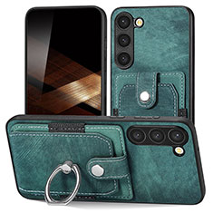 Coque Silicone Gel Motif Cuir Housse Etui SD5 pour Samsung Galaxy S24 Plus 5G Vert