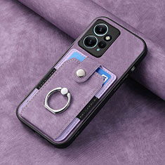 Coque Silicone Gel Motif Cuir Housse Etui SD5 pour Xiaomi Redmi Note 12 4G Violet Clair