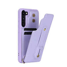 Coque Silicone Gel Motif Cuir Housse Etui SY1 pour Samsung Galaxy S24 5G Violet