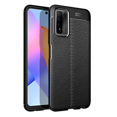 Coque Silicone Gel Motif Cuir Housse Etui WL1 pour Huawei Honor 10X Lite Noir