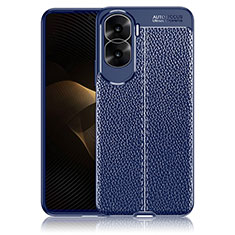 Coque Silicone Gel Motif Cuir Housse Etui WL1 pour Huawei Honor X50i 5G Bleu