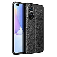 Coque Silicone Gel Motif Cuir Housse Etui WL1 pour Huawei Nova 9 Pro Noir