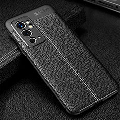 Coque Silicone Gel Motif Cuir Housse Etui WL1 pour OnePlus 9RT 5G Noir