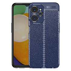 Coque Silicone Gel Motif Cuir Housse Etui WL1 pour Realme 10 5G Bleu