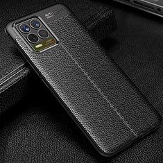 Coque Silicone Gel Motif Cuir Housse Etui WL1 pour Realme 8 Pro Noir