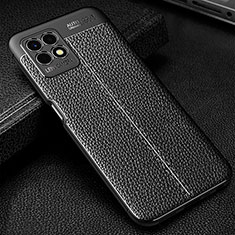 Coque Silicone Gel Motif Cuir Housse Etui WL1 pour Realme 8i Noir