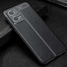 Coque Silicone Gel Motif Cuir Housse Etui WL1 pour Realme 9 4G Noir