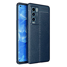 Coque Silicone Gel Motif Cuir Housse Etui WL1 pour Realme GT Master Explorer 5G Bleu