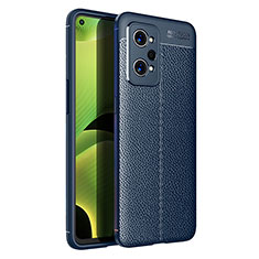 Coque Silicone Gel Motif Cuir Housse Etui WL1 pour Realme Q5 Pro 5G Bleu