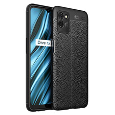 Coque Silicone Gel Motif Cuir Housse Etui WL1 pour Realme V11 5G Noir