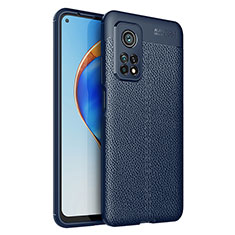 Coque Silicone Gel Motif Cuir Housse Etui WL1 pour Xiaomi Mi 10T Pro 5G Bleu