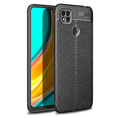 Coque Silicone Gel Motif Cuir Housse Etui WL1 pour Xiaomi POCO C31 Noir