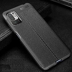 Coque Silicone Gel Motif Cuir Housse Etui WL1 pour Xiaomi POCO M3 Pro 5G Noir