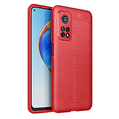 Coque Silicone Gel Motif Cuir Housse Etui WL1 pour Xiaomi Redmi K30S 5G Rouge