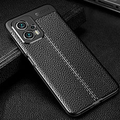 Coque Silicone Gel Motif Cuir Housse Etui WL1 pour Xiaomi Redmi K50i 5G Noir