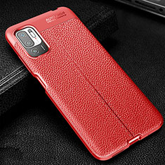 Coque Silicone Gel Motif Cuir Housse Etui WL1 pour Xiaomi Redmi Note 11 SE 5G Rouge