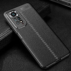 Coque Silicone Gel Motif Cuir Housse Etui WL1 pour Xiaomi Redmi Note 11S 4G Noir