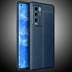 Coque Silicone Gel Motif Cuir Housse Etui WL2 pour Realme GT Master Explorer 5G Bleu