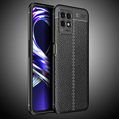 Coque Silicone Gel Motif Cuir Housse Etui WL2 pour Realme Narzo 50 4G Noir