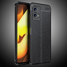 Coque Silicone Gel Motif Cuir Housse Etui WL2 pour Vivo iQOO U5 5G Noir