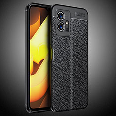 Coque Silicone Gel Motif Cuir Housse Etui WL2 pour Vivo iQOO Z6 5G Noir