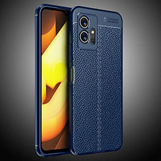 Coque Silicone Gel Motif Cuir Housse Etui WL2 pour Vivo Y30 5G Bleu