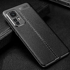 Coque Silicone Gel Motif Cuir Housse Etui WL2 pour Xiaomi Mi 12T 5G Noir