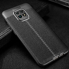 Coque Silicone Gel Motif Cuir Housse Etui WL2 pour Xiaomi Redmi 10X Pro 5G Noir