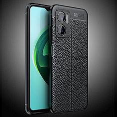 Coque Silicone Gel Motif Cuir Housse Etui WL2 pour Xiaomi Redmi 11 Prime 5G Noir