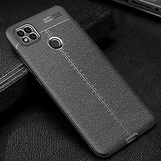 Coque Silicone Gel Motif Cuir Housse Etui WL2 pour Xiaomi Redmi 9C Noir