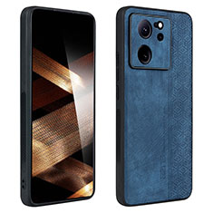 Coque Silicone Gel Motif Cuir Housse Etui YZ1 pour Xiaomi Redmi K60 Ultra 5G Bleu