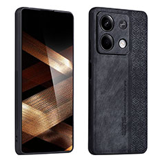 Coque Silicone Gel Motif Cuir Housse Etui YZ1 pour Xiaomi Redmi Note 13 5G Noir