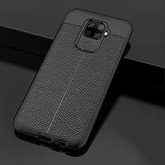 Coque Silicone Gel Motif Cuir Housse Etui Z01 pour Huawei Nova 5z Noir