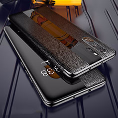 Coque Silicone Gel Motif Cuir Housse Etui Z01 pour Huawei P30 Pro New Edition Noir