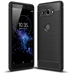 Coque Silicone Gel Serge avec Support pour Sony Xperia XZ2 Compact Noir