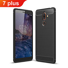 Coque Silicone Gel Serge pour Nokia 7 Plus Noir