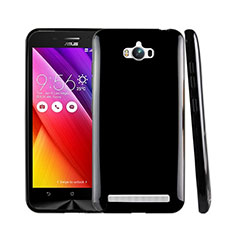 Coque Silicone Gel Souple Couleur Unie pour Asus Zenfone Max ZC550KL Noir