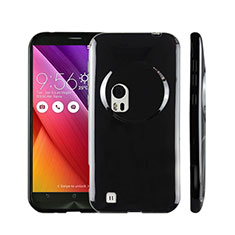 Coque Silicone Gel Souple Couleur Unie pour Asus Zenfone Zoom ZX551ML Noir