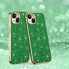 Coque Silicone Housse Etui Gel Bling-Bling AC1 pour Apple iPhone 13 Vert