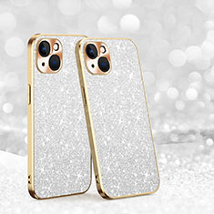 Coque Silicone Housse Etui Gel Bling-Bling AC1 pour Apple iPhone 14 Argent