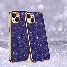 Coque Silicone Housse Etui Gel Bling-Bling AC1 pour Apple iPhone 14 Violet