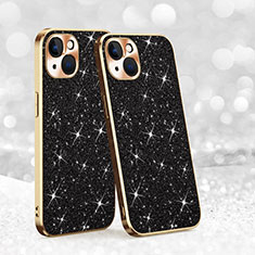 Coque Silicone Housse Etui Gel Bling-Bling AC1 pour Apple iPhone 15 Noir