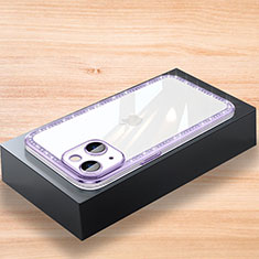 Coque Silicone Housse Etui Gel Bling-Bling AT2 pour Apple iPhone 13 Mini Violet