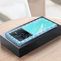 Coque Silicone Housse Etui Gel Bling-Bling AT2 pour Vivo X80 Pro 5G Bleu