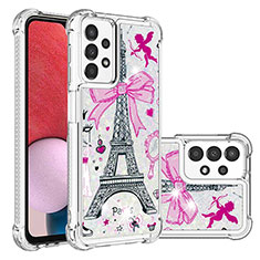 Coque Silicone Housse Etui Gel Bling-Bling avec Laniere Strap S02 pour Samsung Galaxy A13 4G Mixte