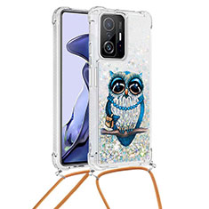 Coque Silicone Housse Etui Gel Bling-Bling avec Laniere Strap S02 pour Xiaomi Mi 11T Pro 5G Mixte