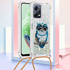 Coque Silicone Housse Etui Gel Bling-Bling avec Laniere Strap S02 pour Xiaomi Redmi Note 12 5G Mixte