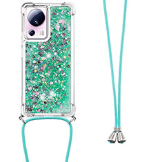 Coque Silicone Housse Etui Gel Bling-Bling avec Laniere Strap S03 pour Xiaomi Civi 2 5G Vert