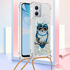 Coque Silicone Housse Etui Gel Bling-Bling avec Laniere Strap YB2 pour Motorola Moto G 5G (2023) Mixte