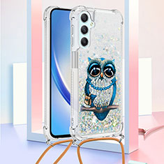 Coque Silicone Housse Etui Gel Bling-Bling avec Laniere Strap YB2 pour Samsung Galaxy A25 5G Mixte